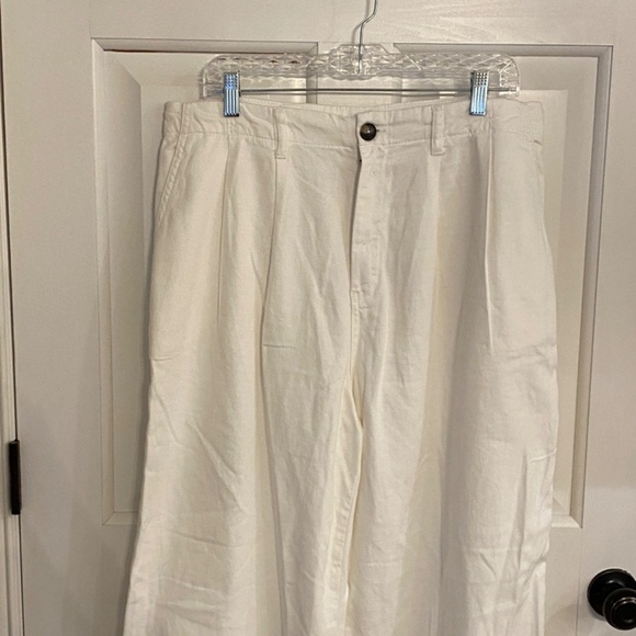 New! Free People Addy Wide leg easy fit chino Pant White nwot 33550 - Picture 5 of 16